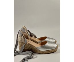 Elvia espadrillos silver skinn