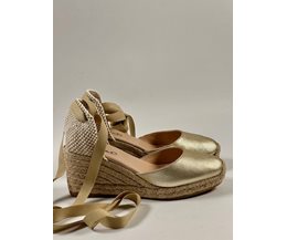 Elvira espadrillos guld skinn