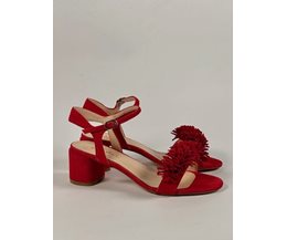 Amara sandal röd mocka