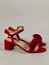 Amara sandal röd mocka