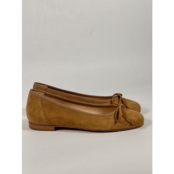 Natalie ballerina ljus cognac mocka