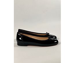 Natalie ballerina svart skinnlack