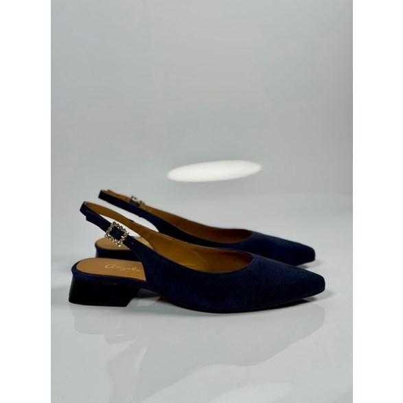 Mona slingback mocka blå