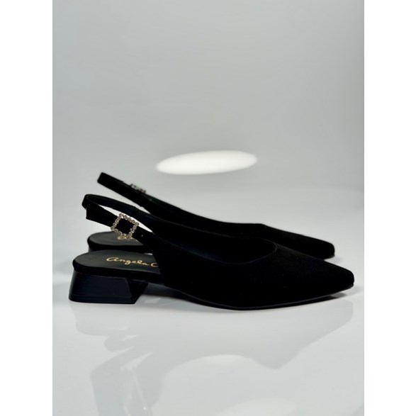Mona slingback mocka svart