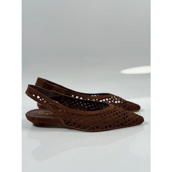Frida slingbacks brun mocka