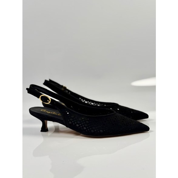 Lorna slingbacks svart mocka
