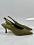 Matilde slingbacks grön mocka