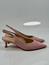 Ambra slingbacks rosa mocka