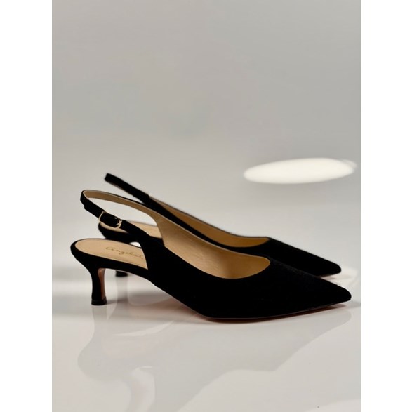 Ambra slingbacks svart mocka