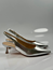 Ambra slingbacks silver skinn