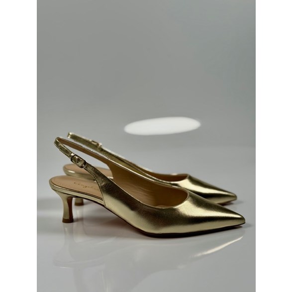 Ambra slingbacks guld skinn