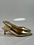 Ambra slingbacks guld skinn