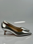 Emilia pumps silver skinn