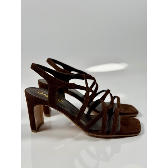 Camilla sandalett brun mocka