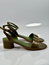 Gaia sandal grön croco-skinn