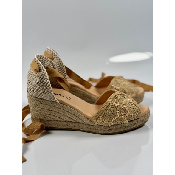 Bianca espadrillos beige tyg