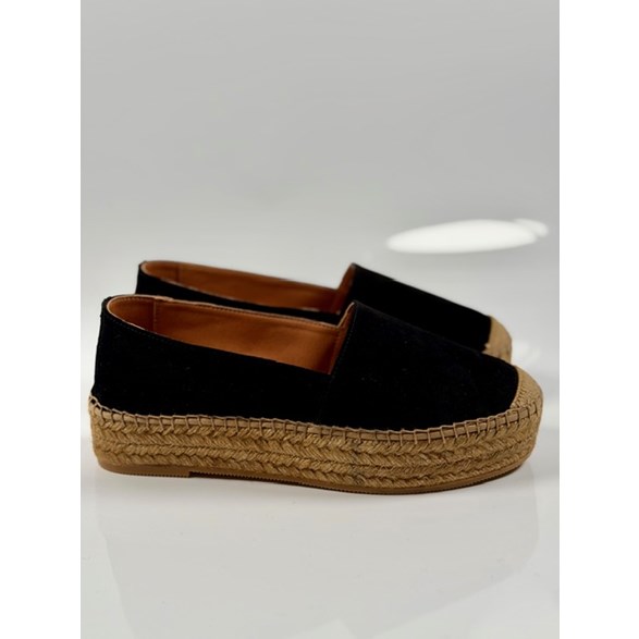 Vittoria espadrillos svart mocka