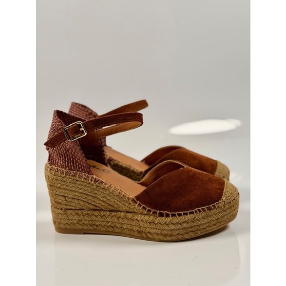 Luna espadrillos cognac mocka
