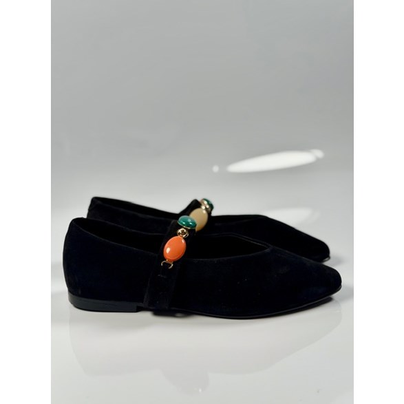 Martina ballerina svart mocka