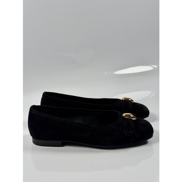 Cecilia ballerina svart mocka