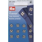 Tryckknappar 7 mm Silver