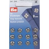 Tryckknapp 9 mm Silver