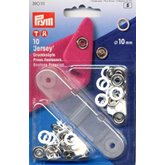 Tryckknapp vit ring 10 mm