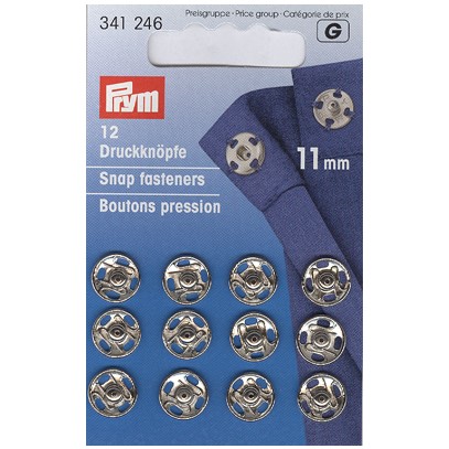 Tryckknapp 11 mm Silver