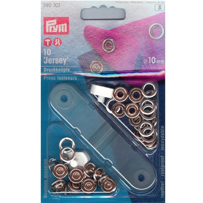 Tryckknapp 10 mm  silver