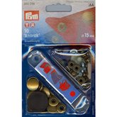 Tryckknappar 15 mm Antikmässing