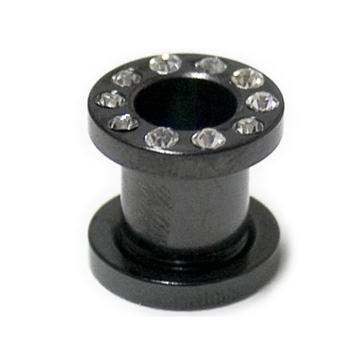 Plugg svart diamanter 6 mm