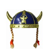 Vikingahjälm med flätor