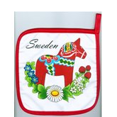 Grytlapp med dalahäst