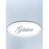 Gäster skylt oval