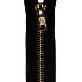 Jeansdragkedja Guldkedja 18 cm Svart
