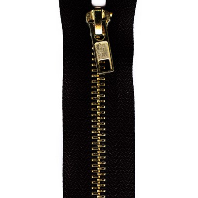 Jeansdragkedja Guldkedja 18 cm Svart