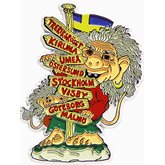 Kylskåpsmagnet Troll med vägskylt