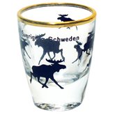Snapsglas Älgar