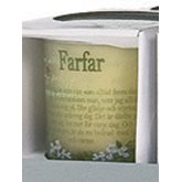 Doftljus text Farfar