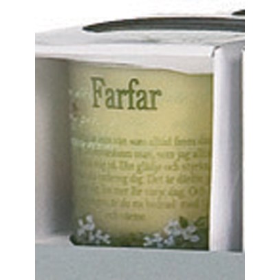 Doftljus text Farfar