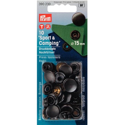 Tryckknapp sport & camping Svart Refill