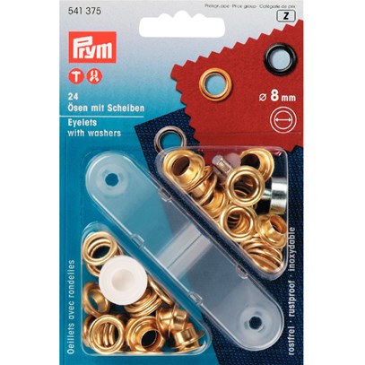 Öljetter 8 mm guld