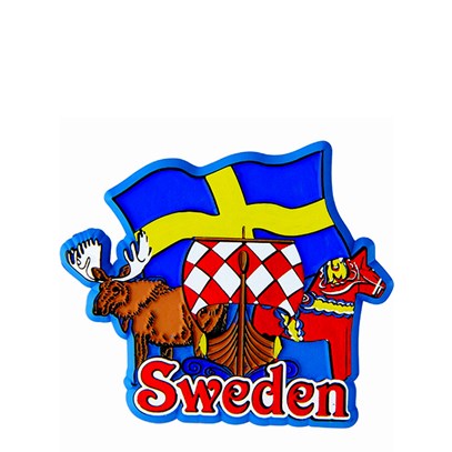 Kylskåpsmagnet Sverigekollage