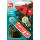 Tryckknapp 20 mm Antikmässing