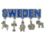 Kylskåpsmagnet Sweden hängen