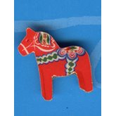 Pins med Dalahäst