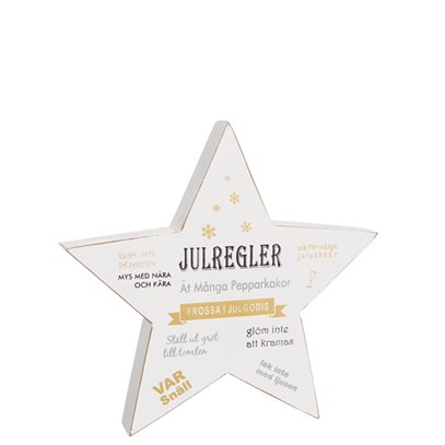 Skylt Julregler