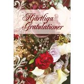 Vinröda, lila och vita blommor