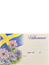 Inbjudan välkommen med flagga & blommor