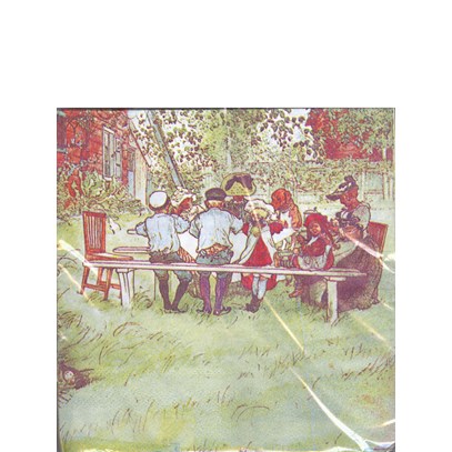 Carl Larsson Fika i trädgården